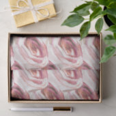 Farbrosa Rosen Monogram Elegant Custom Seidenpapier (Geschenk)