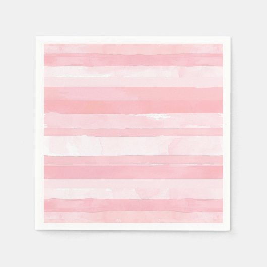 Farbrosa Streifen Serviette (Vorderseite)