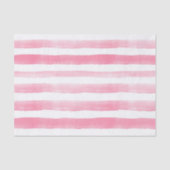 Farbrosa Streifenmuster Seidenpapier (Vorderseite)