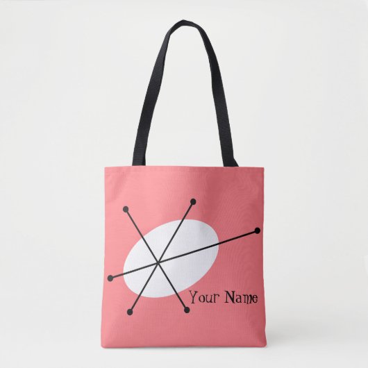 Farbrosa Text über die gesamte Tasche (Vorderseite)