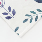 Farbrosa Tulip Monogramm-Design Fleecedecke (Ecke)