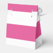 Farbrosa, weißes Streifen-Muster, Schwarzes Monogr Geschenkschachtel (Rückseite)