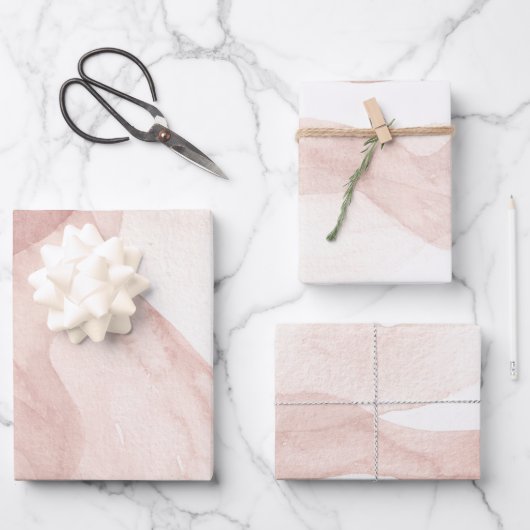 Farbrosa Wrapping Paper Sheets, Matte Geschenkpapier Set (Vorderseite)