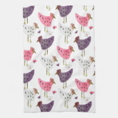 Farbroster Pink Lila Blumenmuster Geschirrtuch (Vertikal)