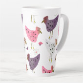 Farbroster Pink Lila Blumenmuster Milchtasse (Rechte Ecke)