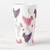 Farbroster Pink Lila Blumenmuster Milchtasse (Vorderseite)