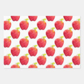 Farbrote Apple-Muster Geschenkpapier Set (Vorderseite 3)
