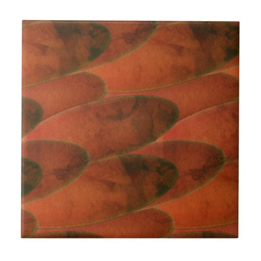 Farbrote, moderne Optik - Kunst für Baubeläge Fliese (Vorderseite)