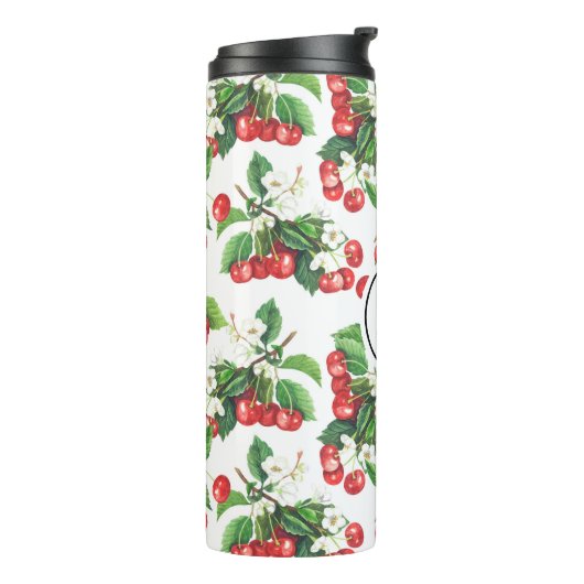 Farbrotes Muster für ein Monogramm Thermosbecher (Nach links gedreht)