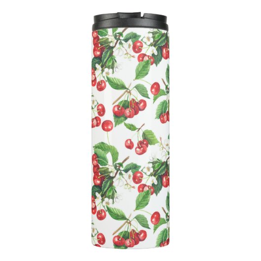 Farbrotes Muster für ein Monogramm Thermosbecher (Rückseite)