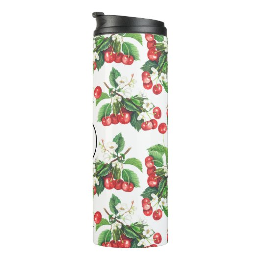 Farbrotes Muster für ein Monogramm Thermosbecher (Nach rechts gedreht)