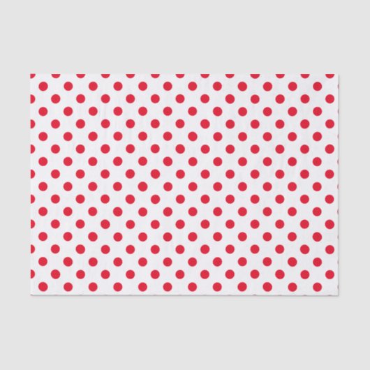 Farbrotes Polka-Dot-Papierpapier Seidenpapier (Vorderseite)