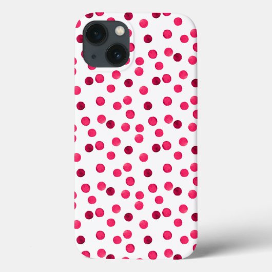 Farbrotes Polka-Punktmuster Case-Mate iPhone Hülle (Rückseite)
