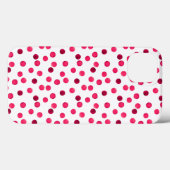 Farbrotes Polka-Punktmuster Case-Mate iPhone Hülle (Rückseite (Horizontal))