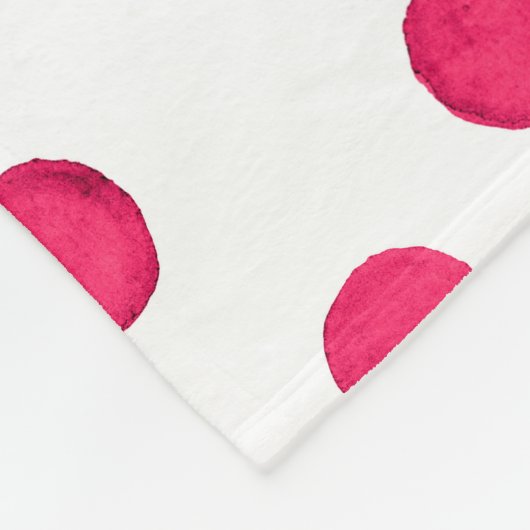 Farbrotes Polka-Punktmuster Fleecedecke (Ecke)