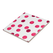 Farbrotes Polka-Punktmuster Fliese (Seite)