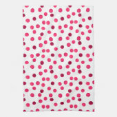 Farbrotes Polka-Punktmuster Geschirrtuch (Vertikal)