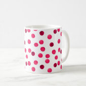 Farbrotes Polka-Punktmuster Kaffeetasse (VorderseiteRechts)