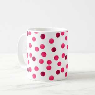 Farbrotes Polka-Punktmuster Kaffeetasse