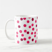 Farbrotes Polka-Punktmuster Kaffeetasse (Links)
