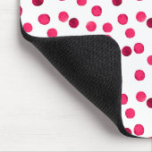 Farbrotes Polka-Punktmuster Mousepad (Ecke)