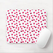 Farbrotes Polka-Punktmuster Mousepad (Mit Mouse)