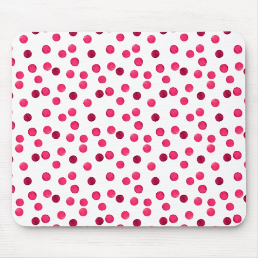 Farbrotes Polka-Punktmuster Mousepad (Vorne)