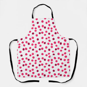 Farbrotes Polka-Punktmuster Schürze