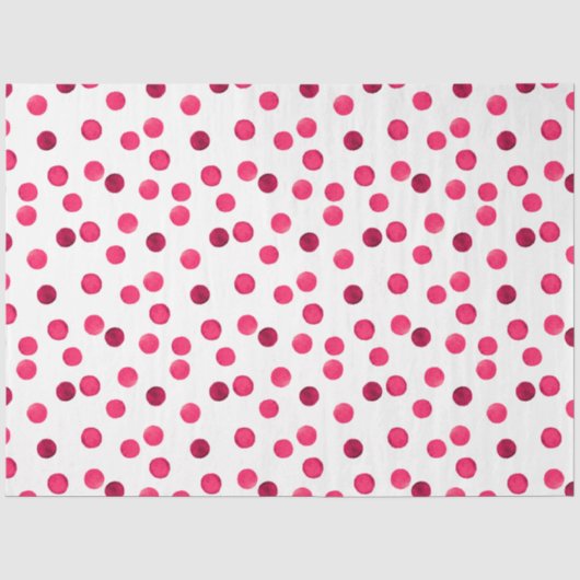Farbrotes Polka-Punktmuster Seidenpapier (Vorderseite)