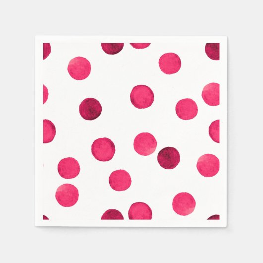 Farbrotes Polka-Punktmuster Serviette (Vorderseite)