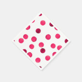 Farbrotes Polka-Punktmuster Serviette (Ecke)