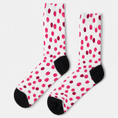 Farbrotes Polka-Punktmuster Socken (Linkes Detail)