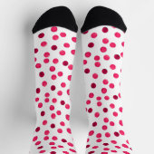 Farbrotes Polka-Punktmuster Socken (Oben)