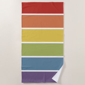 Farbrotes Retro-Regenbogen-LGBT-Muster Strandtuch