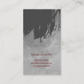 Farbsalon für künstlerisch gebürstetes Wasser Visitenkarte (Rückseite)