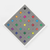 Farbschatten hypnotische quadratische Farbziele Serviette (Ecke)
