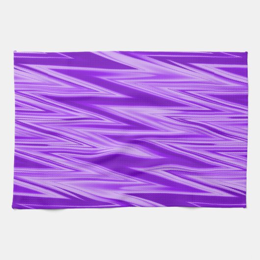 Farbschattierungen des Lila Zigzag-Musters Geschirrtuch (Horizontal)