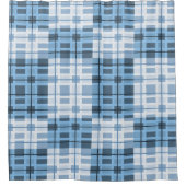 Farbschattierungen für blaues stylisches geometris duschvorhang (Vorderseite)