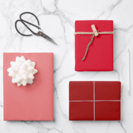 Farbschattierungen in roten Farben Geschenkpapier Set