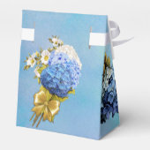 Farbschattierungen von Blue Watercolor Hydrangeas Geschenkschachtel (Rückseite)
