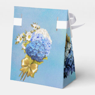 Farbschattierungen von Blue Watercolor Hydrangeas Geschenkschachtel