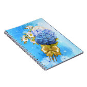 Farbschattierungen von Blue Watercolor Hydrangeas Notizblock (Rechte Seite)