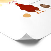 Farbschema für Küken und Eier Poster (Ecke)