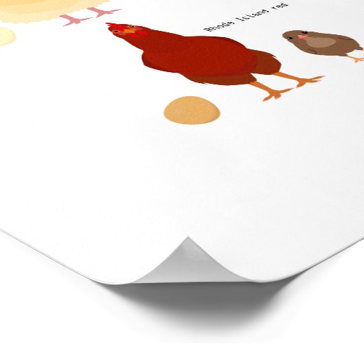 Farbschema für Küken und Eier Poster (Ecke)