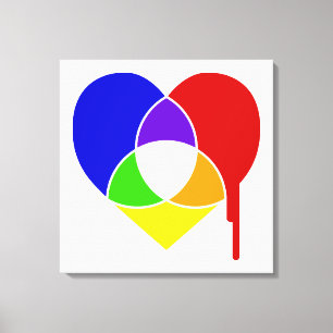 Farbschema Herz Leinwanddruck