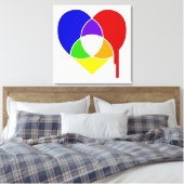 Farbschema Herz Leinwanddruck (Insitu (Schlafzimmer))