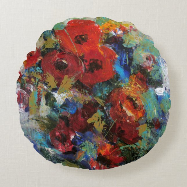 Farbschicht II Rundes Kissen (Vorderseite)