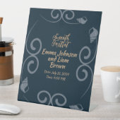 Farbschild für Hochzeitsflora Sockelschild (In Situ)