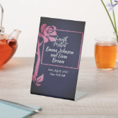 Farbschild für Hochzeitsflora Sockelschild (In SItu)