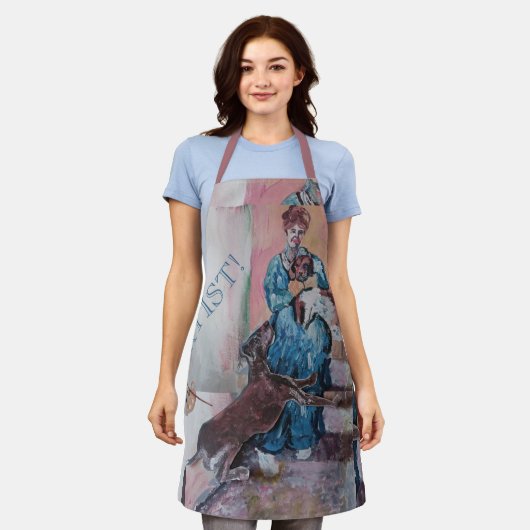 Farbschimmer, sehr weich wie Monet Malerei Schürze (Getragen)